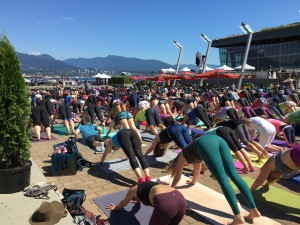 Free yoga to calm down after the shopping madness. (Butt shots are free of charge.)