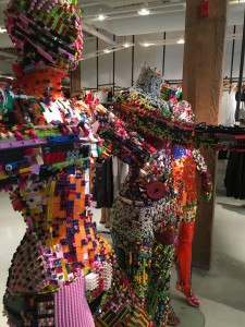 Mannequins made of Legos at The Lab.