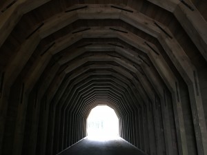 Light at the end of the tunnel (this one is just east of Portland).